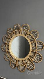 Specchio cornice in rattam (legno)