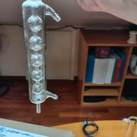 Condensatore Allihn vetro borosilicato laboratorio