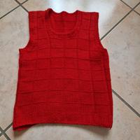 Gilet lana bimbo/a 6-7 anni. Handmade.