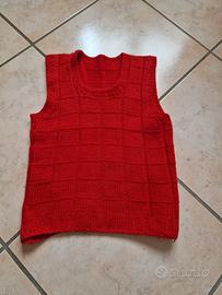 Gilet lana bimbo/a 6-7 anni. Handmade.