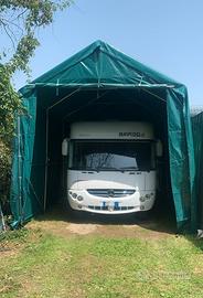 CAMPER BOX in PVC 8X4 zincato completo ignifugo