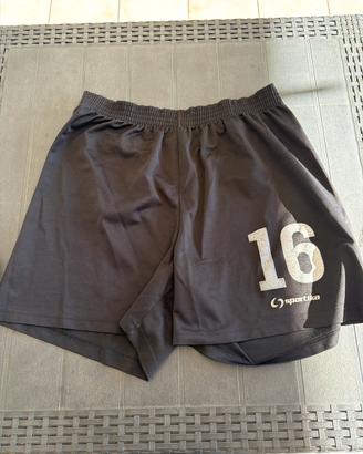 Pantaloncini Calcio Sportika Neri - Numero 16