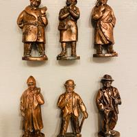 Statuine bronzo 6 grandi detective