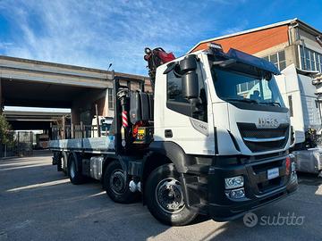 MORTICE 4 ASSI 8X2 IVECO STRALIS  CASSONE+CON GRU