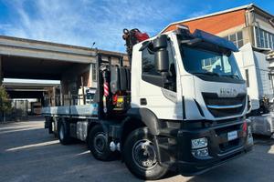 MORTICE 4 ASSI 8X2 IVECO STRALIS  CASSONE+CON GRU