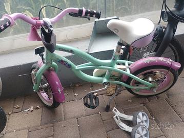 bici da bambina con rotelle 