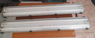 2 plafoniere Neon da 2 x 36w stagne come nuove 