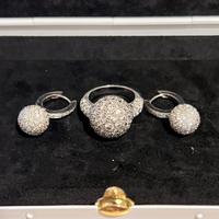 Set di oro bianco 18 K con diamanti naturale