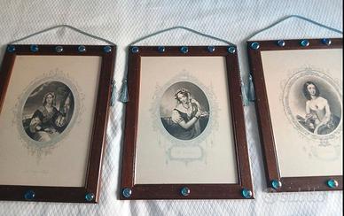 Trittico Quadri Vintage SAF Firenze - Vittoriani