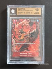 carta Roronoa Zoro OP01 025  BGS 10 pristine