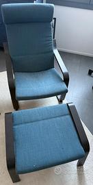 Poltrona e poggiapiedi