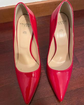 Scarpe Decollete Rosse marca Valerio tacco 12