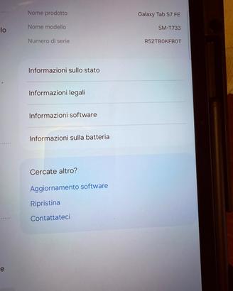 Samsung Galaxy Tab S7 FE nero