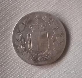 moneta antica 1 lira argento Umberto 1 re Italia