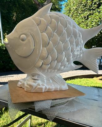 Pesce d’arredo grande in ceramica di Bassano