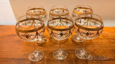 Bicchieri cristallo lavorati a mano