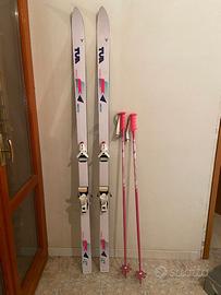 Set sci vintage, bastoni Cober, scarponi Alpinia