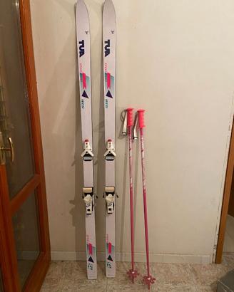 Set sci vintage, bastoni Cober, scarponi Alpinia