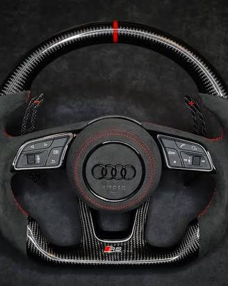 Volante per Audi in Pelle e Fibra di Carbonio