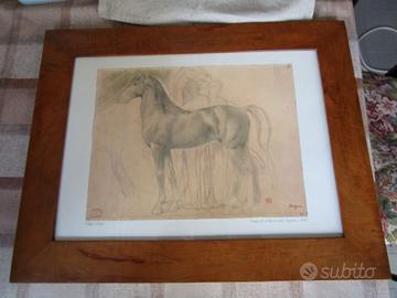stampa "study of a Horse with figures" c1861 Edgar