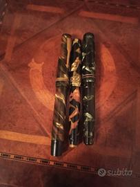 Lotto penne stilografiche marmorizzate vintage