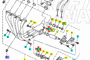 -Boccola impianto di scarico Yamaha R1
