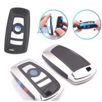 CUSTODIA COVER CHIAVE BMW QUADRATA CROMATA E NERA