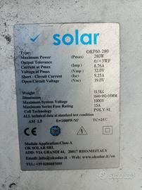 Pannello fotovoltaico 280W