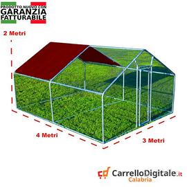 Recinto per Polli 3x4 m x h 2 m – 12 mq bordeaux