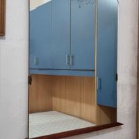 Specchio da parete vintage decoro inciso anni 50