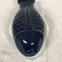 Pirofila pesciera in ceramica con coperchio