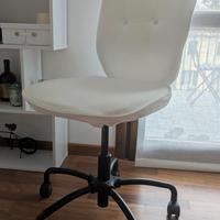 Sedia da studio ufficio bianca Ikea