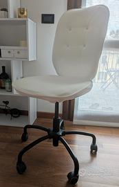 Sedia da studio ufficio bianca Ikea