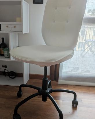 Sedia da studio ufficio bianca Ikea