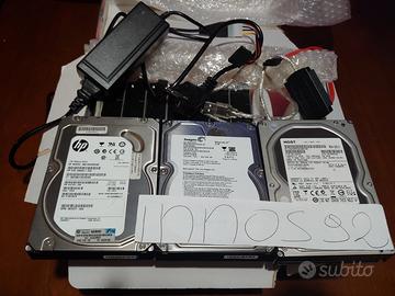 Hard Disk Sata 3TB 2TB 1TB 3,5 + Case Alimentatore