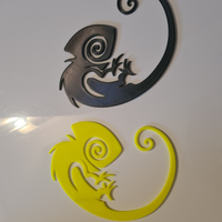 Decorazione murale stampa 3d camaleonte