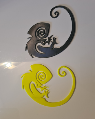 Decorazione murale stampa 3d camaleonte