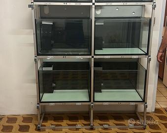 Struttura con 4 vasche per acquario , e altro