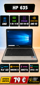 PC Notebook HP silver amd e1 2100 RAM Win10