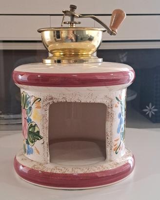 Macinino portacandele in ceramica