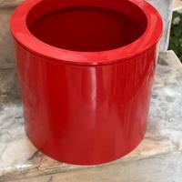 Oikos cestino in plastica rossa vintage