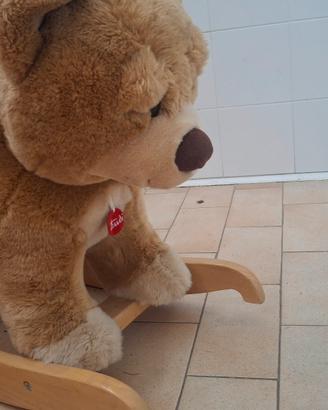 Orso a Dondolo TRUDI in Legno e Peluche 