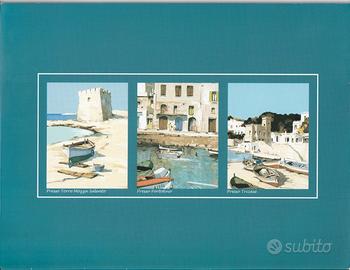 Cartellina blu petrolio Litografie Aldo Riso 23x17