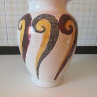 Vaso in terracotta, bottega Toscana dipinto a mano