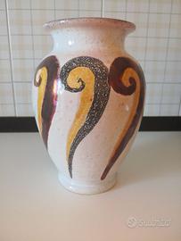 Vaso in terracotta, bottega Toscana dipinto a mano