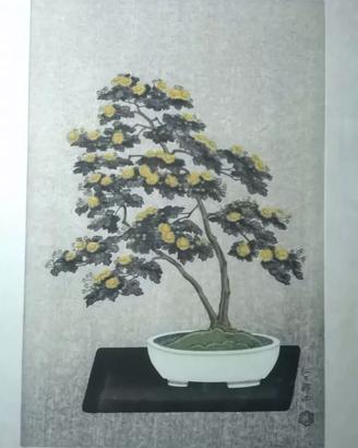 Japanese Woodblock Print UCHIDA ART BONSAI