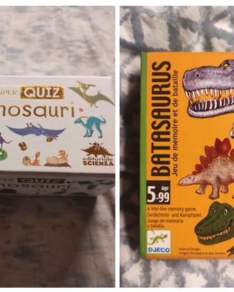 2 giochi di carte dinosauri  vendibili singolarmen