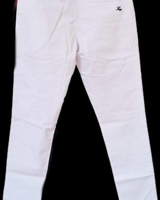 Fay pantaloni skinny cotone bianco