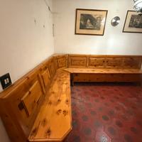panchine, scaffale e tavolo in legno X12 persone
