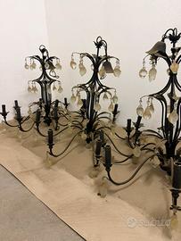 Lampadari da collezione con gocce di Murano